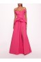 Women Marchesa Dresses | Peplum Taffeta Gown Pink