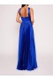 Women Marchesa Dresses | Pleated Foil Gown Sapphire