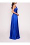Women Marchesa Dresses | Pleated Foil Gown Sapphire