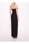 Women Marchesa Dresses | Pleated Neckline Gown Black