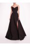 Women Marchesa Dresses | Pleated Taffeta Gown Black