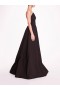 Women Marchesa Dresses | Pleated Taffeta Gown Black