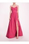 Women Marchesa Dresses | Pleated Taffeta Gown Winter Berry