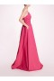 Women Marchesa Dresses | Pleated Taffeta Gown Winter Berry