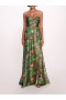 Women Marchesa Dresses | Ribbons Cape Gown Green Multi