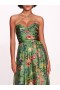 Women Marchesa Dresses | Ribbons Cape Gown Green Multi