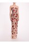 Women Marchesa Dresses | Roses Tulle Gown Red Nude