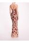 Women Marchesa Dresses | Roses Tulle Gown Red Nude