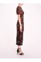 Women Marchesa Dresses | Roses Tulle Midi Dress Black Red