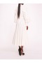 Women Marchesa Dresses | Rosette Ruffle Midi Dress Ivory