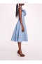 Women Marchesa Dresses | Rosette Ruffle Sundress Denim Blue