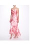 Women Marchesa Dresses | Satin Hi-lo Gown Blush