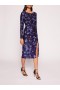 Women Marchesa Dresses | Sequin Bouquets Midi Dress Indigo
