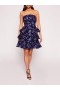 Women Marchesa Dresses | Sequin Bouquets Mini Dress Indigo