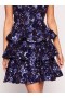 Women Marchesa Dresses | Sequin Bouquets Mini Dress Indigo