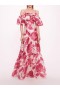 Women Marchesa Dresses | Shawna Chiffon Gown Pink Ivory