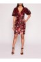 Women Marchesa Dresses | Shimmer Mini Dress Burgundy Multi