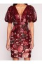 Women Marchesa Dresses | Shimmer Mini Dress Burgundy Multi