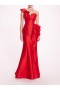 Women Marchesa Dresses | Silk Mikado Gown Red