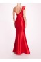 Women Marchesa Dresses | Silk Mikado Gown Red