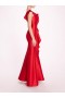 Women Marchesa Dresses | Silk Mikado Gown Red