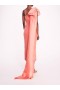 Women Marchesa Dresses | Silk Mikado Midi Dress Coral