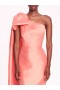 Women Marchesa Dresses | Silk Mikado Midi Dress Coral