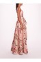 Women Marchesa Dresses | Square Neck Drape Ballgown Pink