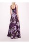 Women Marchesa Dresses | Square Neck Drape Ballgown Purple