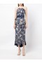 Women Marchesa Dresses | Strapless Column Midi Dress Navy