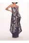 Women Marchesa Dresses | Strapless Gilded Gown Navy