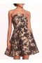 Women Marchesa Dresses | Strapless Gilded Mini Dress Black
