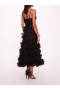 Women Marchesa Dresses | Tulle Rosette Midi Dress Black
