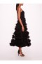 Women Marchesa Dresses | Tulle Rosette Midi Dress Black