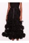 Women Marchesa Dresses | Tulle Rosette Midi Dress Black