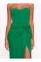 Women Marchesa Dresses | Twist Crepe Column Gown Emerald
