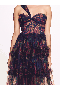 Women Marchesa Dresses | Watercolor Garland Gown Navy Multi