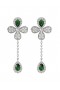 Women Marchesa Jewelry | Floral White Gold Drop Earrings White Gold