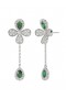 Women Marchesa Jewelry | Floral White Gold Drop Earrings White Gold