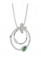 Women Marchesa Jewelry | Floral White Gold Pendant Necklace White Gold