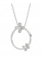 Women Marchesa Jewelry | Floral White Gold Pendant Necklace White Gold