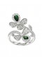 Women Marchesa Jewelry | Floral White Gold Ring White Gold