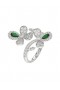 Women Marchesa Jewelry | Floral White Gold Ring White Gold