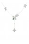 Women Marchesa Jewelry | Floral White Gold Y Necklace White Gold