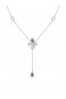 Women Marchesa Jewelry | Floral White Gold Y Necklace White Gold