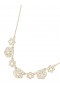 Women Marchesa Jewelry | Gold Crystal Flower Filigree Charm Necklace Gold