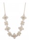 Women Marchesa Jewelry | Gold Lace Floral Necklace Gold