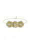 Women Marchesa Jewelry | Halo Flower Yellow Gold Bracelet Yellow Gold
