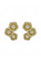 Women Marchesa Jewelry | Halo Flower Yellow Gold Earrings Yellow Gold