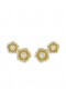 Women Marchesa Jewelry | Halo Flower Yellow Gold Earrings Yellow Gold